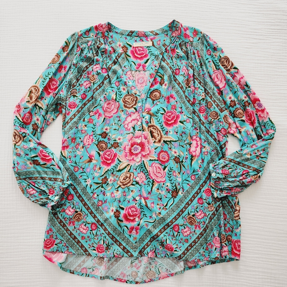 Spell & The Gypsy Babushka Blouse Turquoise 🦄🦄